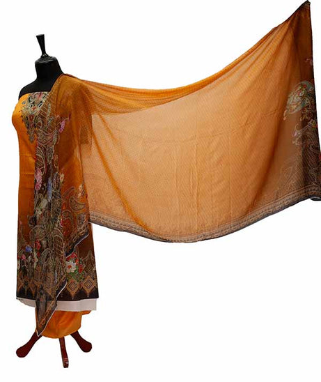 Five Star D/Lawn B/Dupatta`21 D#1429 (Orange)