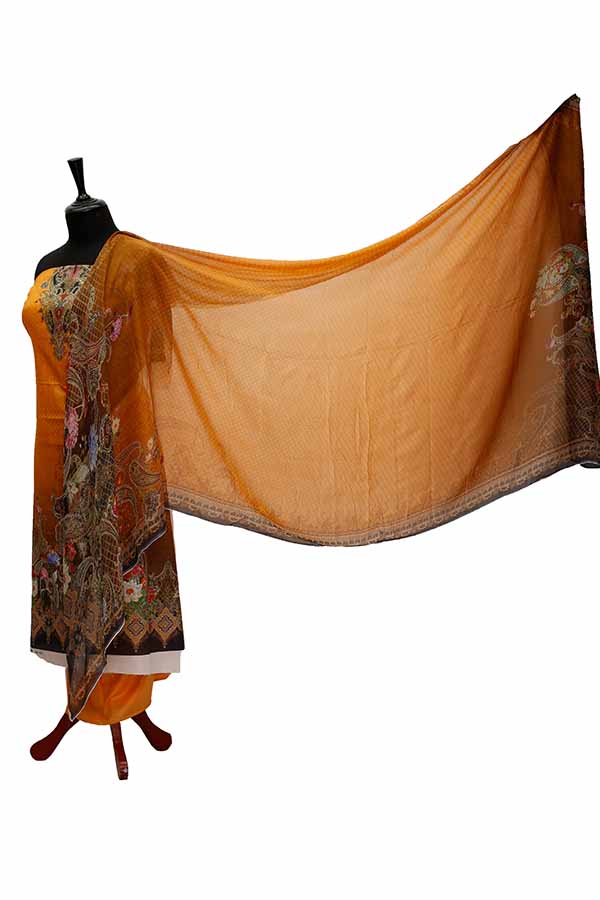 Five Star D/Lawn B/Dupatta`21 D#1429 (Orange)