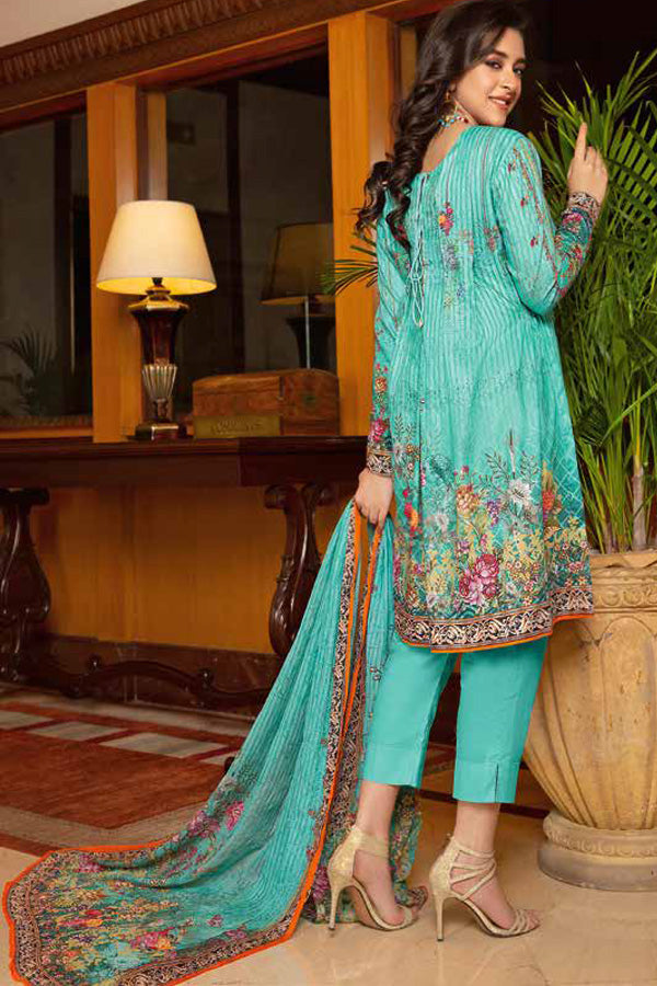 Five Star Muzlin C/Lawn`21 D#1312 Sea Green