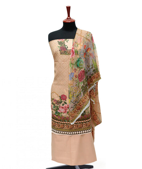 Floraison D/Chiffon Dupatta`25 D#11702 (L Peach)