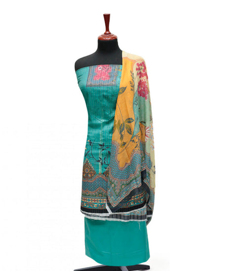 Floraison D/Chiffon Dupatta`25 D#11713 (Ferozi)