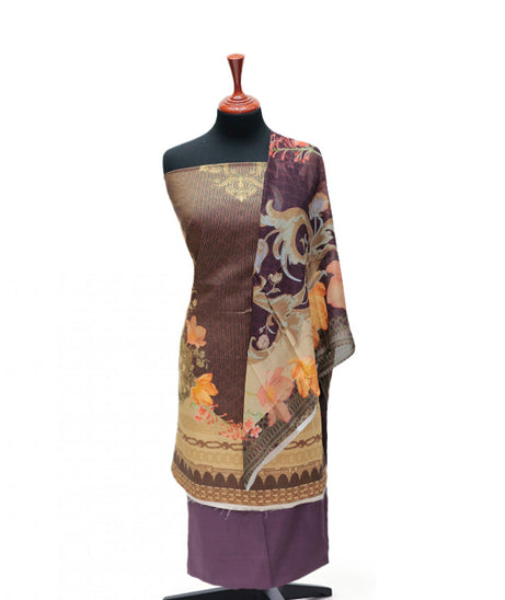 Floraison D/Chiffon Dupatta`25 D#3211 (D Purple)