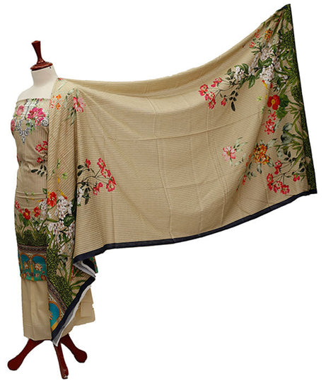 Floraison D/Lawn N/Dupatta`21 D#8026 (Cream)