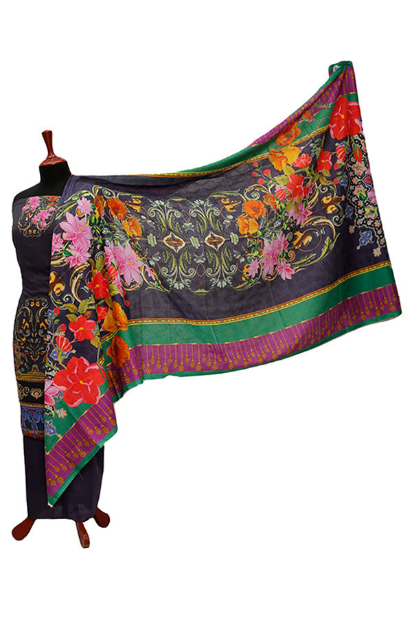 Floraison D/Lawn N/Dupatta`21 D#8039 (Purple)