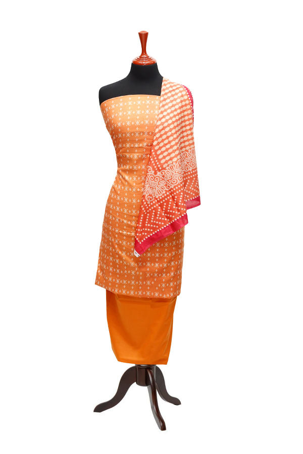 Floraison Print Lawn`23 D#7287 D Orange