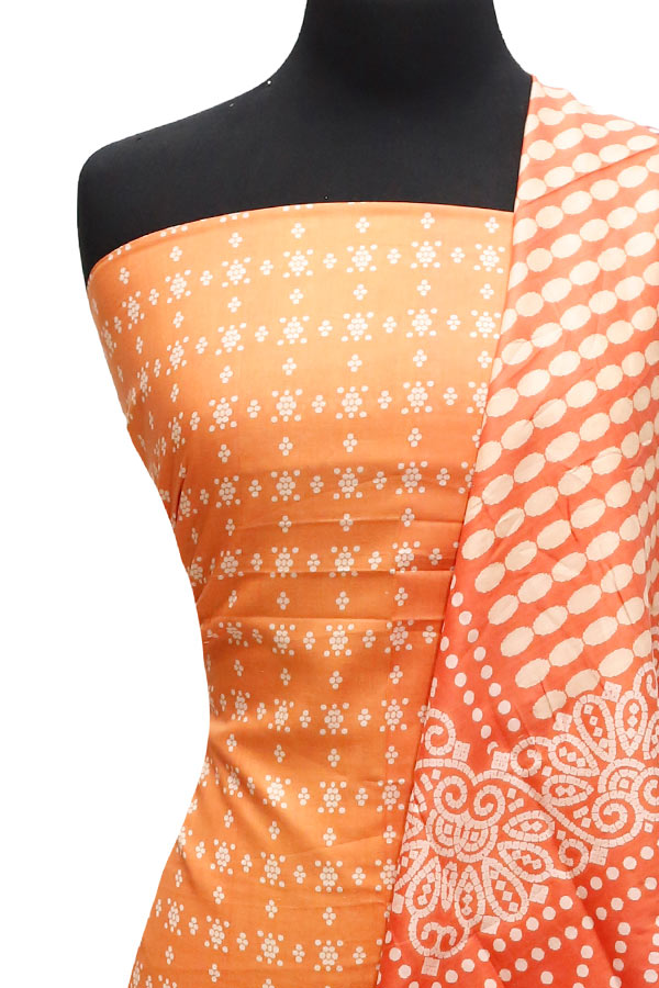 Floraison Print Lawn`23 D#7287 D Orange