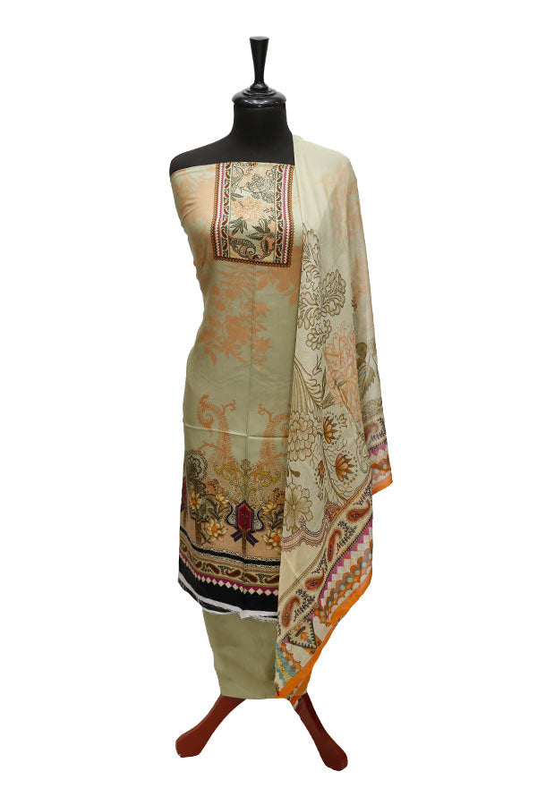 Floraison Linen C/Dupatta`21 D#17469 (D Pista)