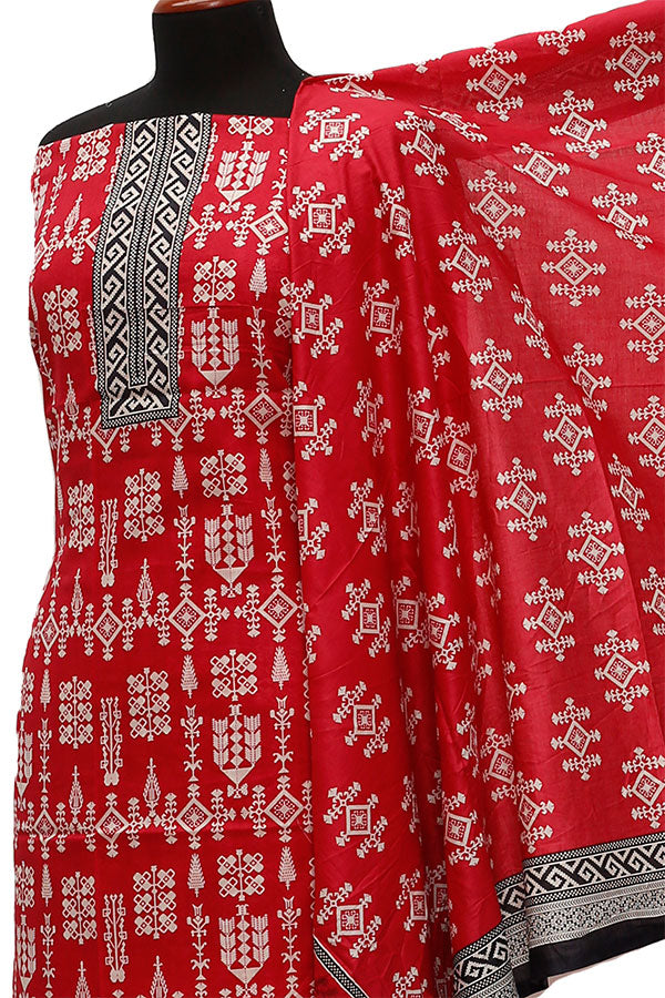 Friha &amp; Farha Naz Lawn D#56 (Red)