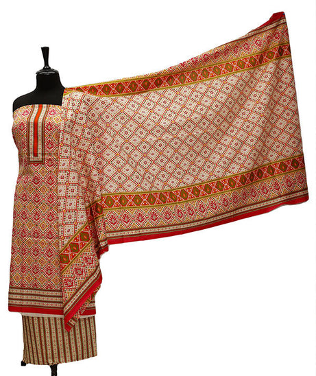 Friha &amp; Farha Naz Lawn D#74 (Red)