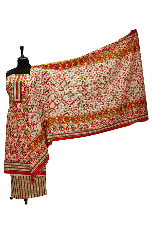 Friha &amp; Farha Naz Lawn D#74 (Red)