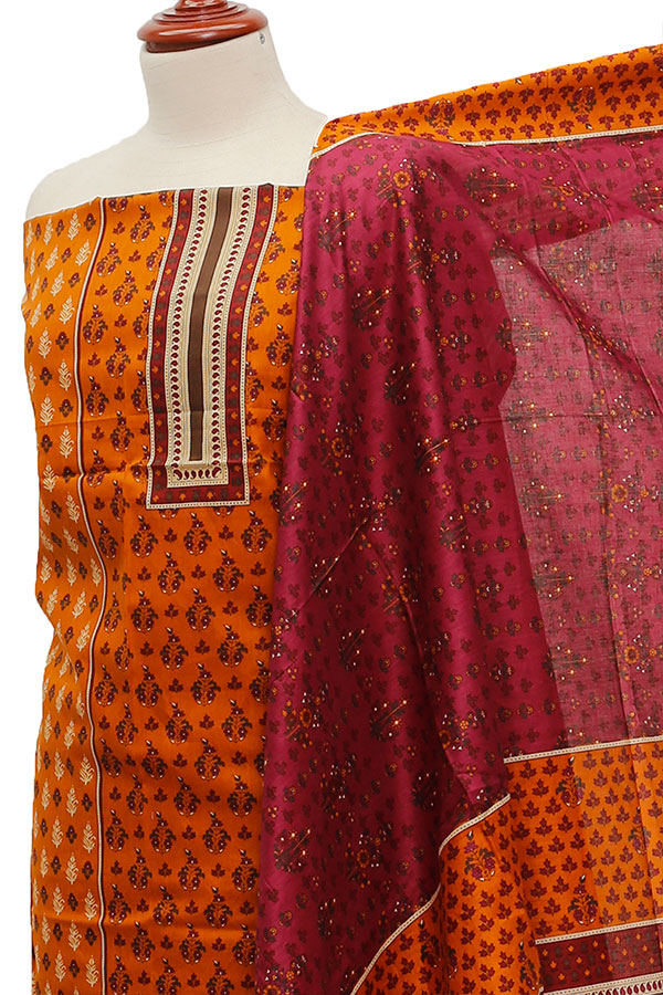 Friha &amp; Farha Naz Lawn D#83 (Mustard)