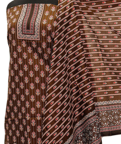 Friha &amp; Farha Naz Lawn D#85 (Brown)
