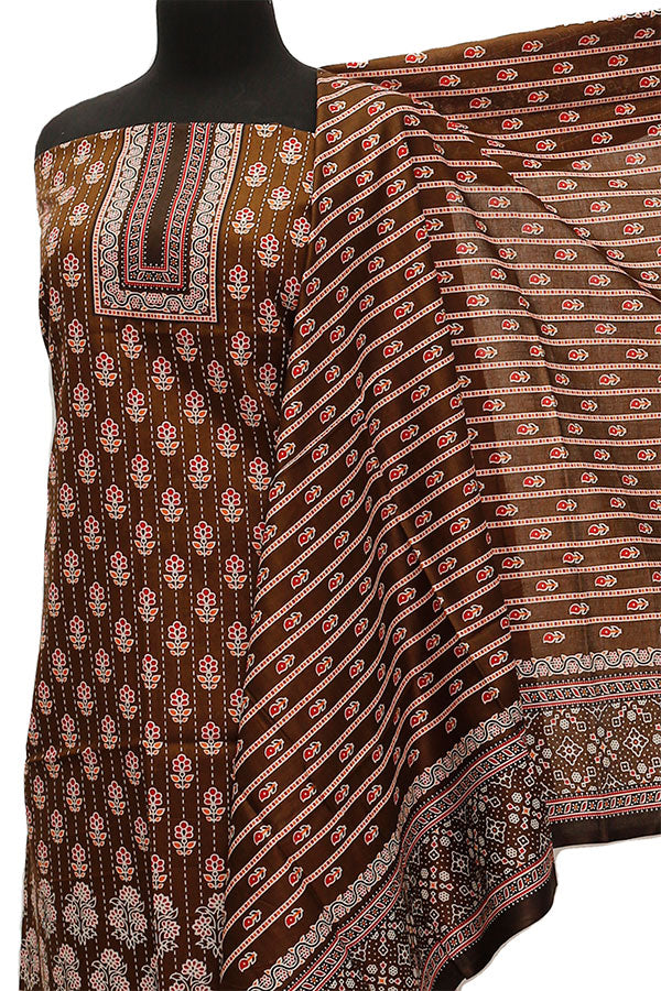 Friha &amp; Farha Naz Lawn D#85 (Brown)