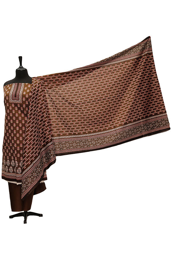 Friha &amp; Farha Naz Lawn D#85 (Brown)