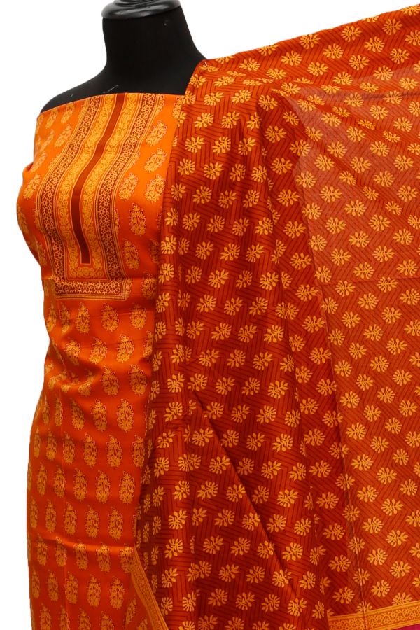 Friha &amp; Farha Naz Lawn D#112 (Orange)