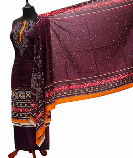 Friha &amp; Farha Naz Lawn D#123 (Magenda)
