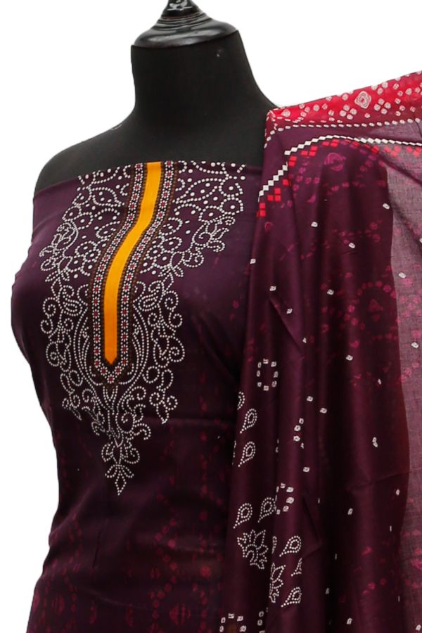 Friha &amp; Farha Naz Lawn D#123 (Magenda)