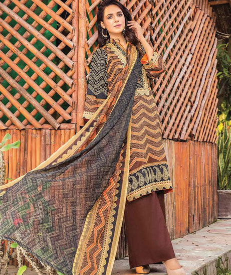 Gul-e-Jaan P/Lawn`22 D#1802 Brown