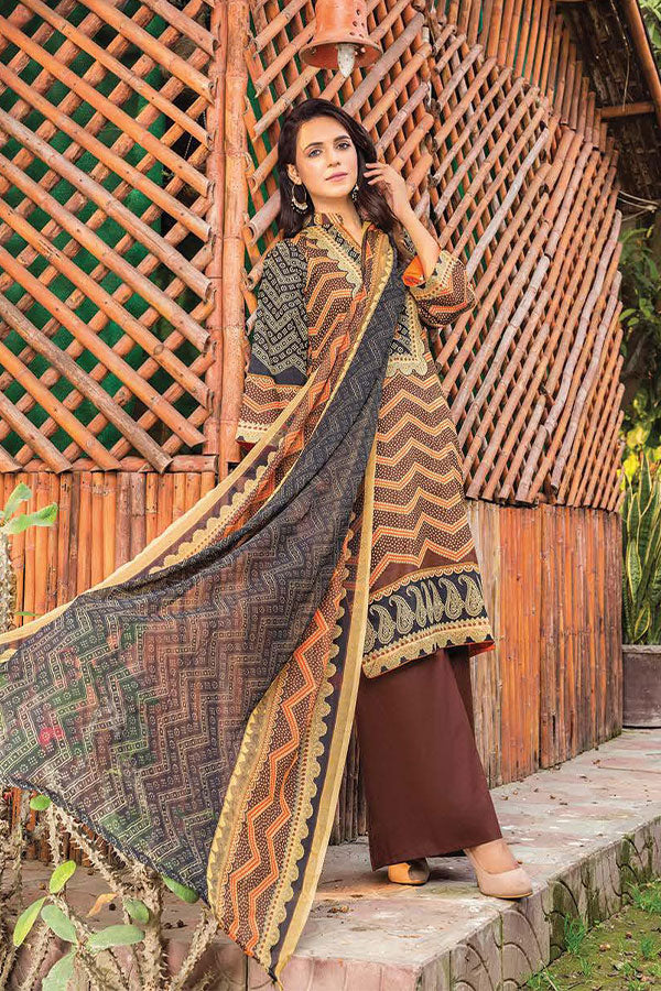 Gul-e-Jaan P/Lawn`22 D#1802 Brown