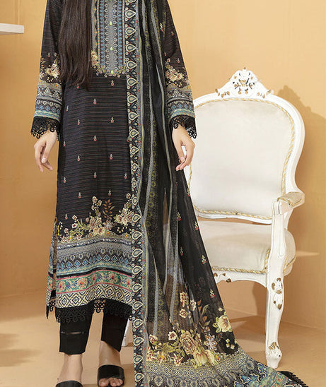 Hafiz Aarzo Digital Lawn`25 D#5 (Black)