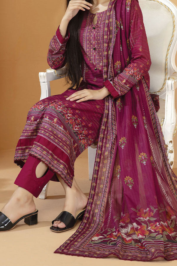 Hafiz Aarzo Digital Lawn`25 D#7 (Magenda)