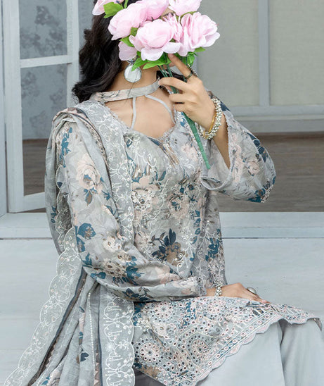 Hafiz Baala Emb Lawn`26 (Vol-3) D#1 (Grey)
