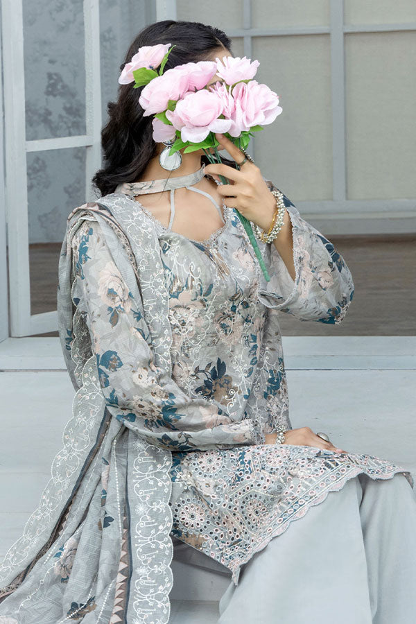 Hafiz Baala Emb Lawn`26 (Vol-3) D#1 (Grey)