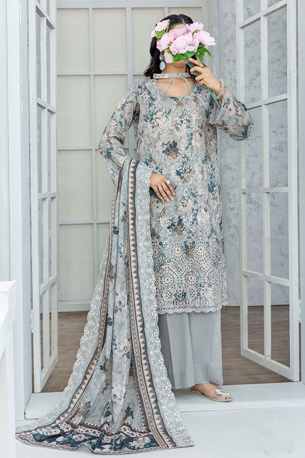 Hafiz Baala Emb Lawn`26 (Vol-3) D#1 (Grey)