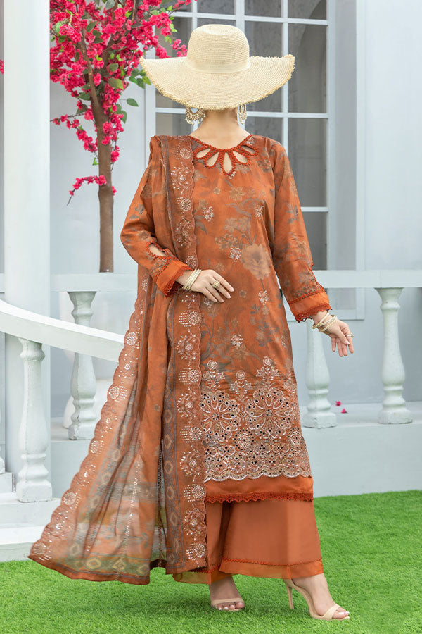 Hafiz Baala Emb Lawn`26 (Vol-3) D#1 (Rust)