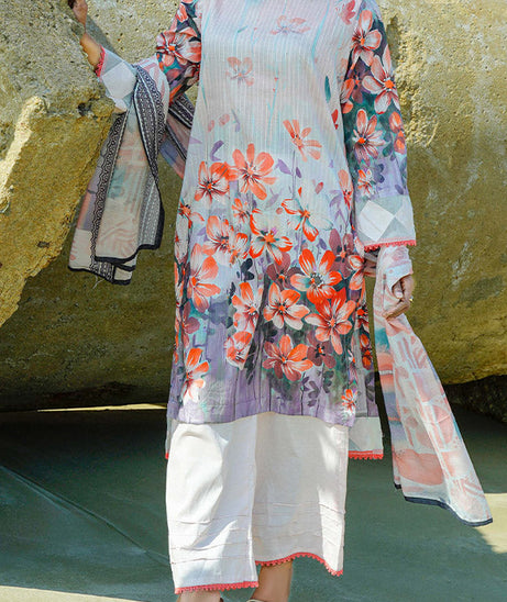Hafiz Lavish Print Lawn`25 D#05 L-PEACH