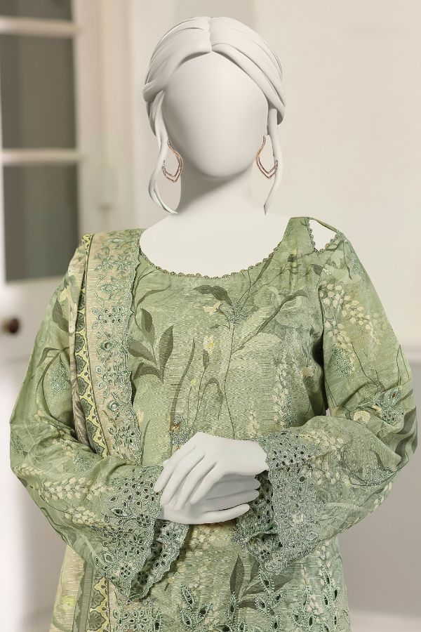 Hafiz Sehla P/Lawn`26 (Vol-3) D#1 (Apple Green)