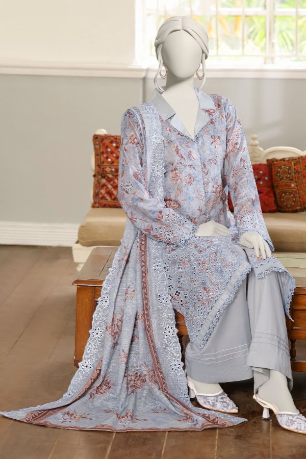 Hafiz Sehla P/Lawn`26 (Vol-3) D#1 (Grey)