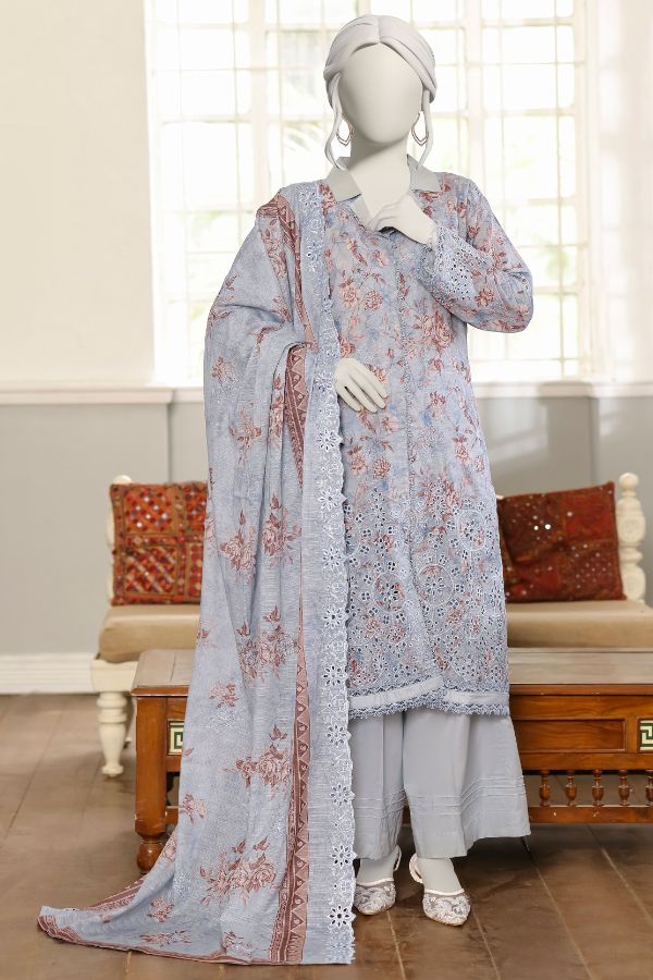 Hafiz Sehla P/Lawn`26 (Vol-3) D#1 (Grey)