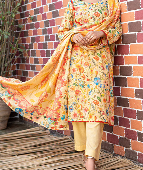 Hafiz Zara Digital Lawn`25 D#54 GOLDEN
