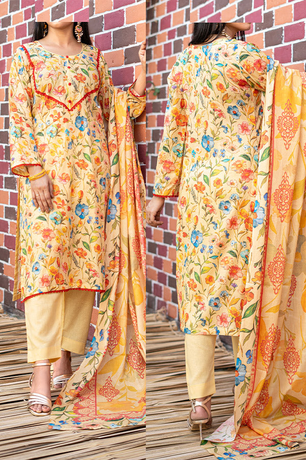 Hafiz Zara Digital Lawn`25 D#54 GOLDEN