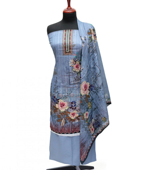 Hareem Doria Print Lawn`25 D#1204 (Grey)