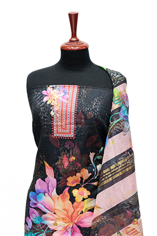 Hareem Print Lawn`25 D#2802 (Black)