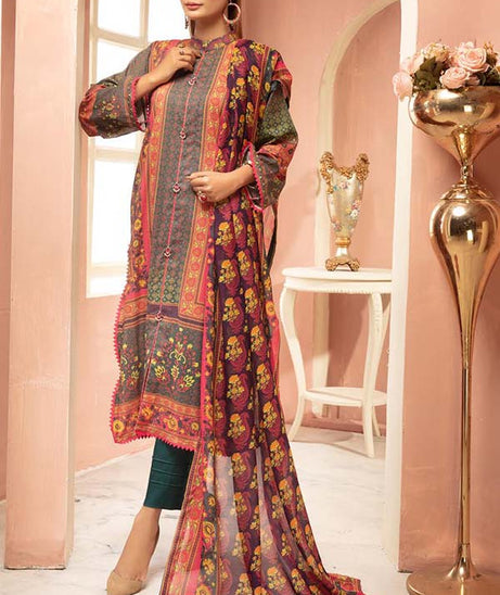 Shaista Hareem Print Lawn`21 D#34