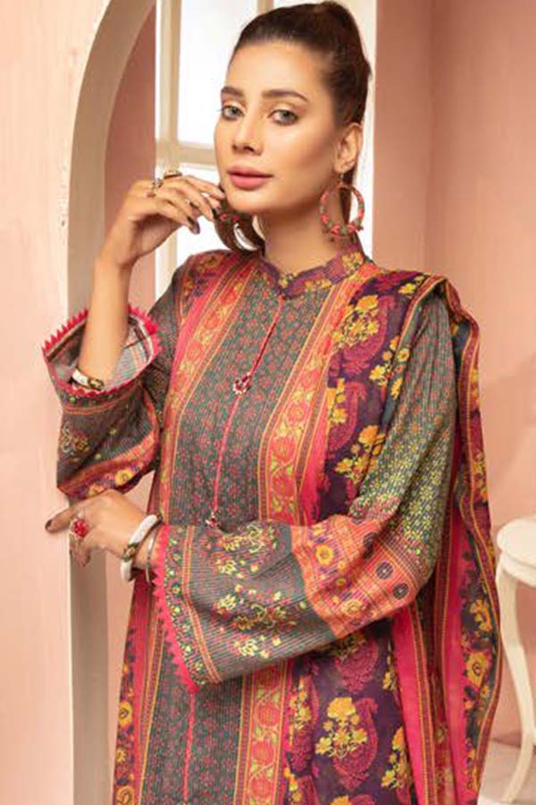 Shaista Hareem Print Lawn`21 D#34