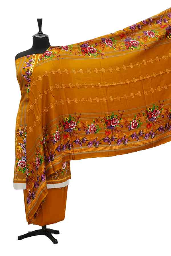 Hooria Print Linen`21 D#1034 (Mustard)