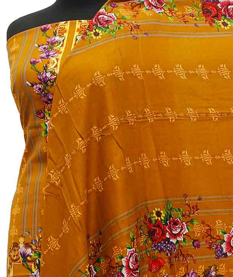 Hooria Print Linen`21 D#1034 (Mustard)