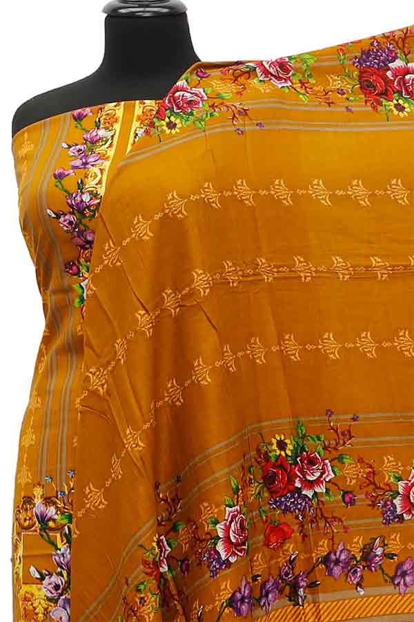 Hooria Print Linen`21 D#1034 (Mustard)