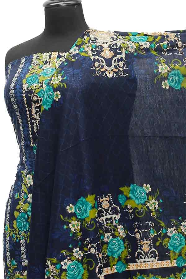 Hooria Print Linen`21 D#1040 (N-Blue)
