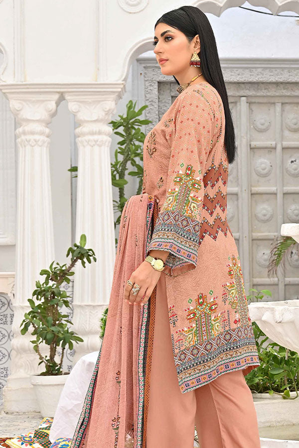 Hooriya &amp; Minahil D/Viscose`22 D#1 (Peach)