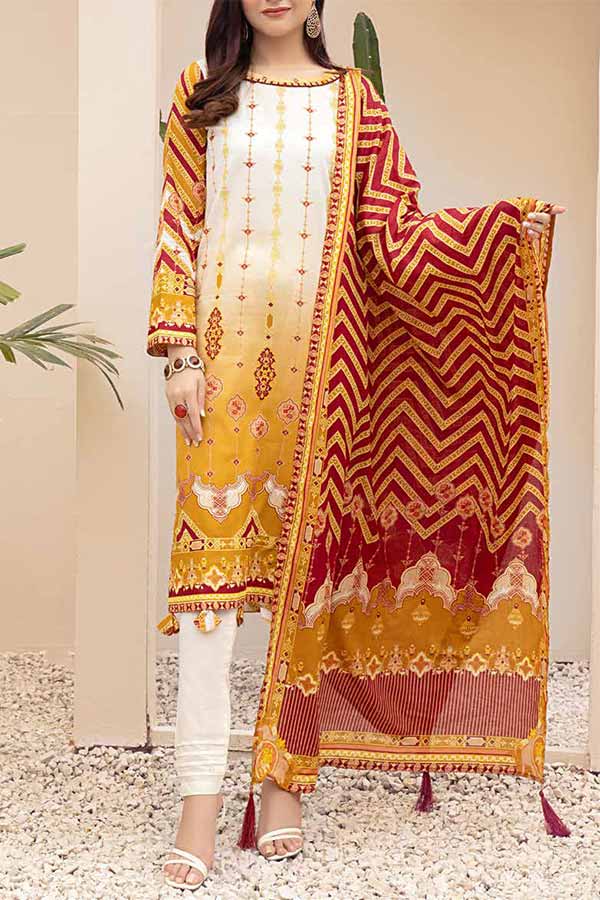 Inaya Print Lawn'22 D#95 Off White