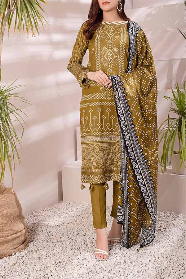 Inaya Print Lawn'22 D#97 M Green