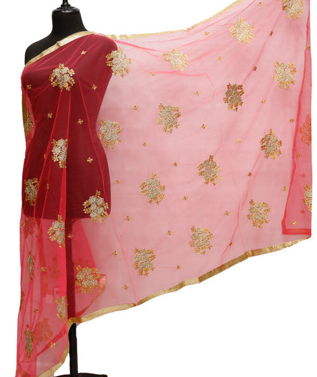 Indian Net Emb Dupatta D#4-A