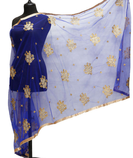 Indian Net Emb Dupatta D#4-C