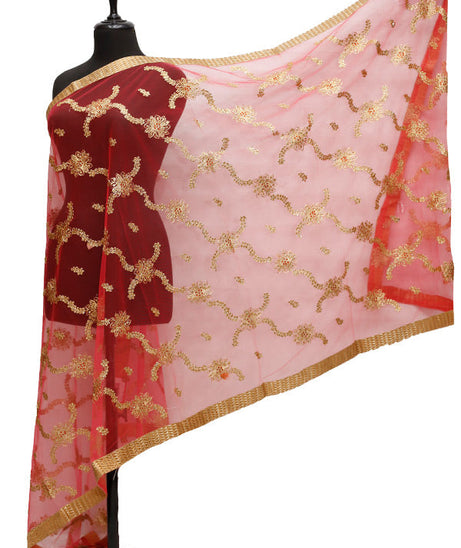 Indian Net Emb Dupatta D#5-C