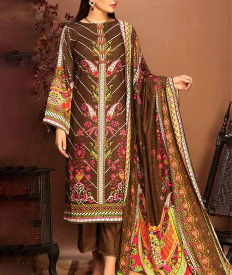Ittehad German Linen'21 D#21713 D Mehndi